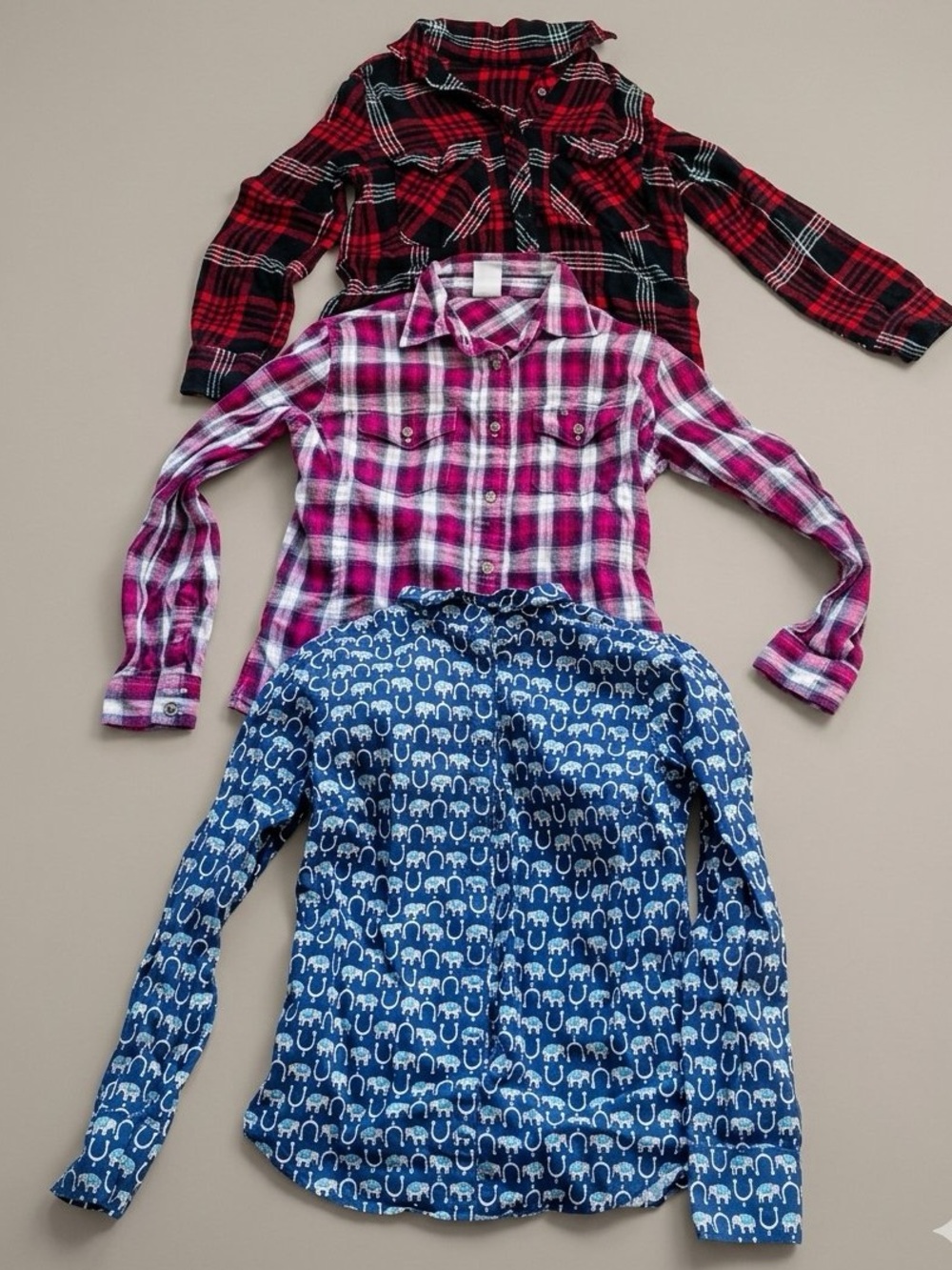 J. Crew Zara Carhartt Shirt Bundle SMALL Plaid Elephants
